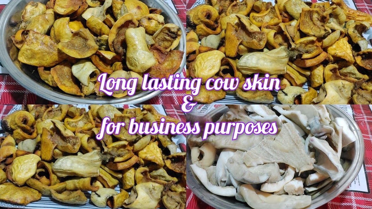 The perfect way to make cow skin(ponmo) | How to make dry cow skin for long use & for business.