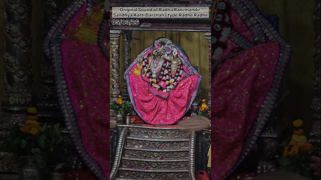 Radha Rani Mandir Barsana Shandhya Aarti Darshan #officialbarsanalive #shorts #barsana