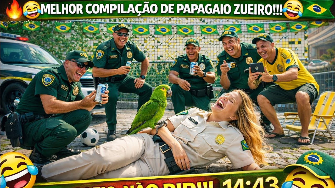 🦜🤣 Papagaio Selvagem Detona Policiais e Médicos! – As Reações Mais Engraçadas Que Você Já Viu! 
