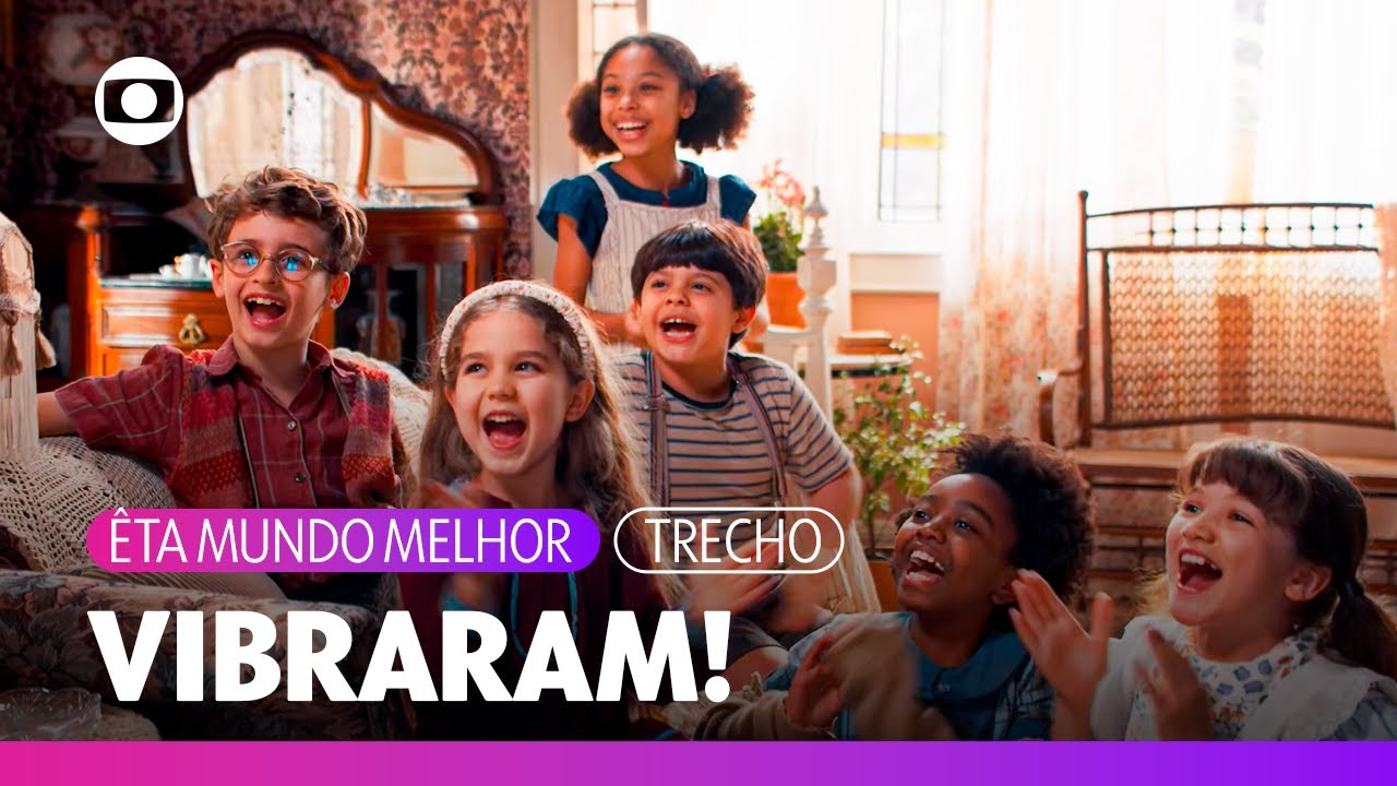 As crianças comemoram ao ver Estela e Celso juntos! | Êta Mundo Melhor | TV Globo