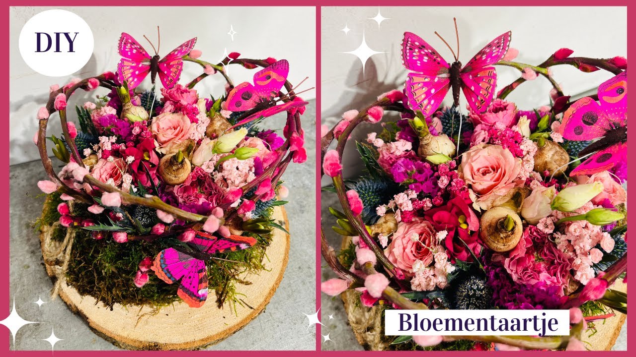 VOORJAARS BLOEMENTAARTJE  🌸🌷| Voorjaarsbloemstuk  | Cursus Bloemschikken #208 | Carlein Tukkers