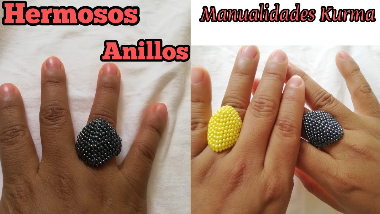 Hermosos Anillos En Mostacilla Checa Paso a Paso.