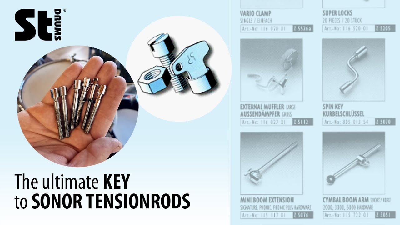 Everything you need to know about vintage Sonor tension rods and tuning keys!