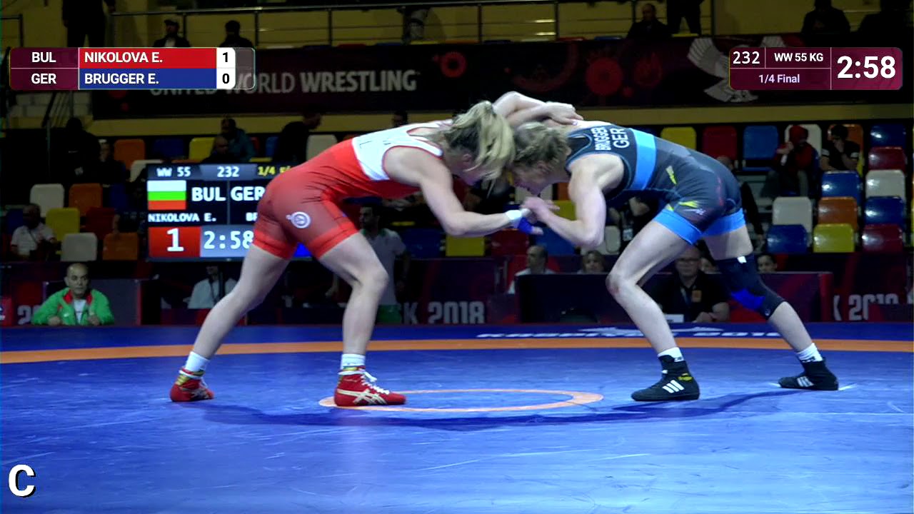 1/4 WW - 55 kg: E. NIKOLOVA (BUL) v. E. BRUGGER (GER)