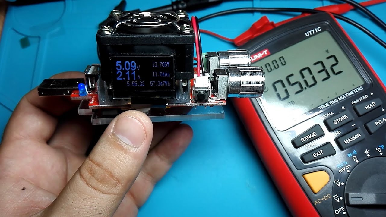Крутой USB Tester - нагрузка. + miniUSB microUSB Type-C QC2.0 QC3.0