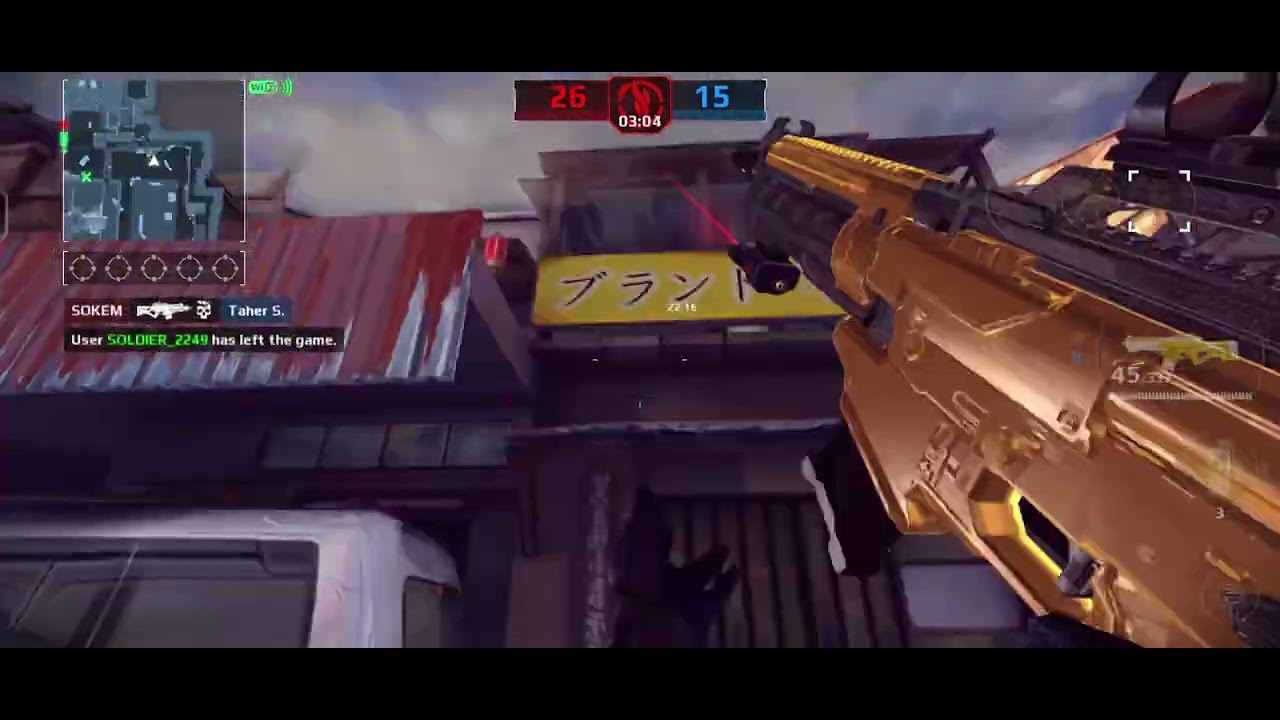 Modern combat 5 Rank Multiplayer Team Battle Match | Golden Grinder Tier-9 Assault Riffle.