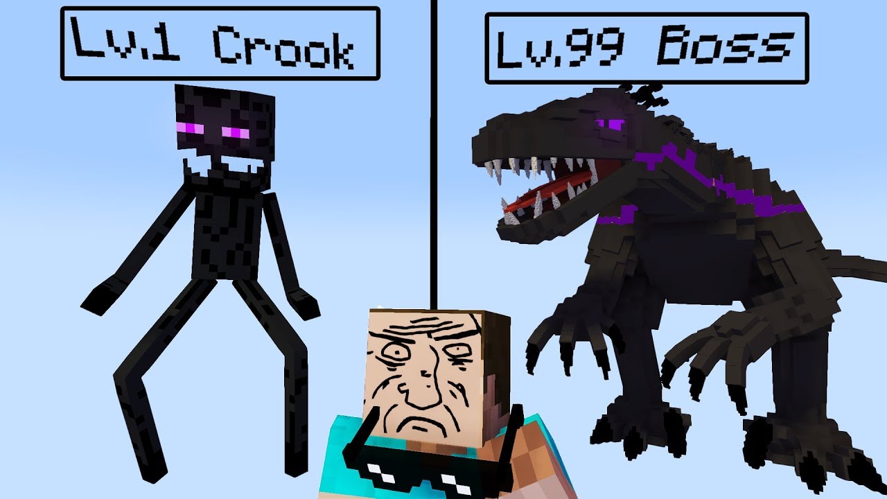 Lv.1 Crook vs Lv.99 Boss - Minecraft Animation