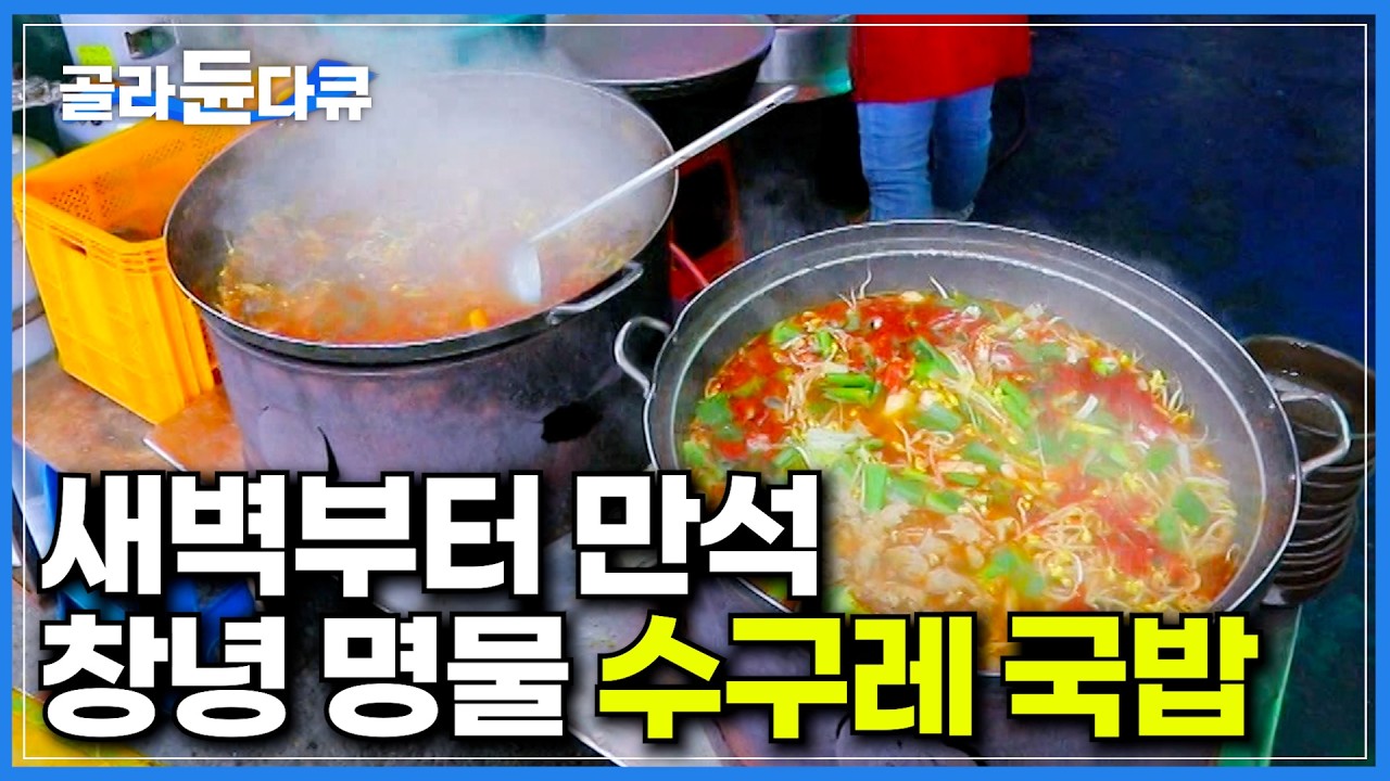 새벽부터 만석이라는 창녕 우시장 옆 장터 명물 수구레 국밥｜전국 5대 우시장 중 하나인 경남 '창녕 우시장'｜할머니가 전통방식으로 만들어주는 곶감｜국밥투어｜한국기행｜#골라듄다큐