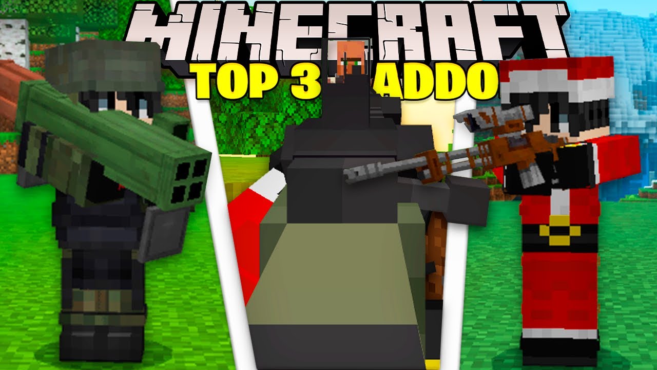 TOP 3 ADDON DE ARMAS REALISTAS PARA MINECRAFT PE 1.21.131
