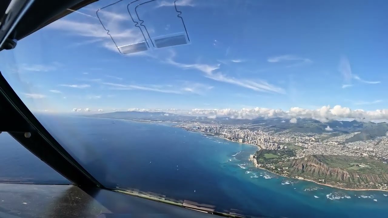 Cockpit Timelapse - Landing Honolulu, Hawaii