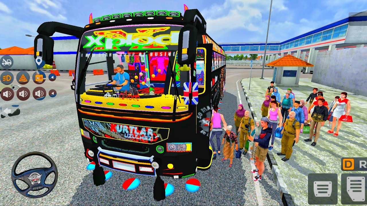New Bus Desine Lighting💥Loding Heavy pesengers Mod Map Runbay Latest David Bus Simulator Indonesia