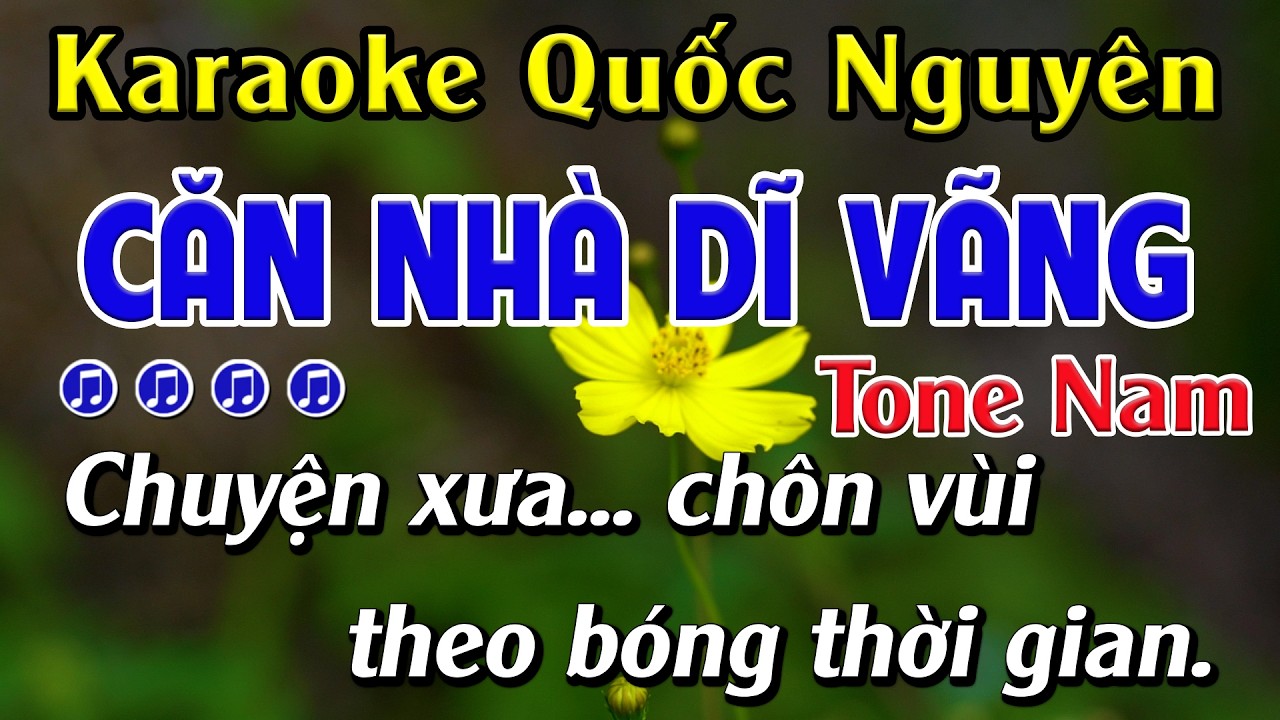 Căn Nhà Dĩ Vãng - Karaoke Tone Nam Em - Beat Nhạc Sống 2026 - Karaoke Quốc Nguyên