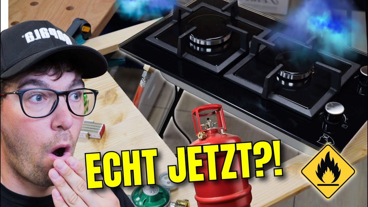 Gasherd (Gaskochfeld) in Camper einbauen mit Füllstananzeige 😱