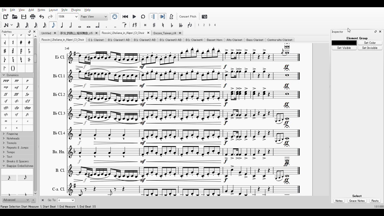 L'Italiana in Algeri Overture Clarinet Choir Version