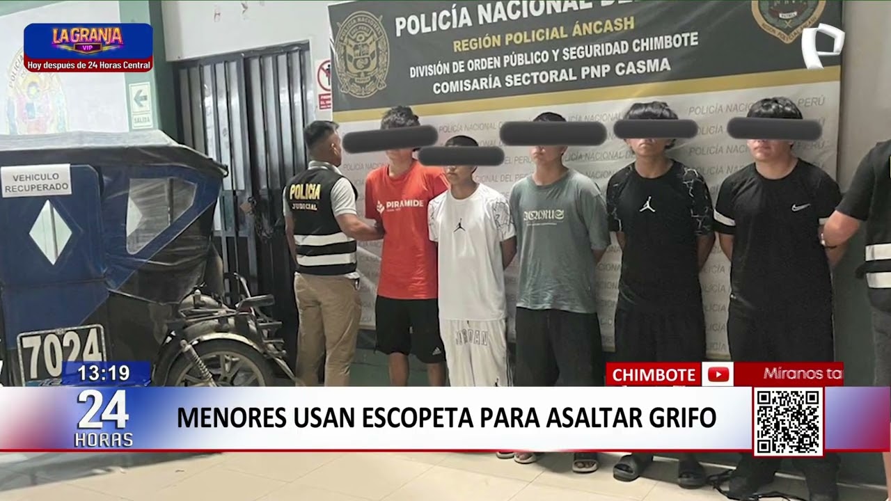Chimbote: menores usan escopeta para asaltar grifo