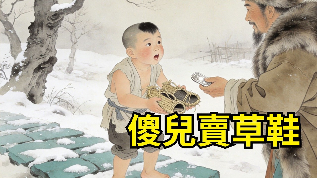 七歲傻兒寒冬賣草鞋救父，富商給他壹兩銀子。十年後富商破產跪街乞討，少年駕八駕馬車停在他面前：這壹兩，我還您壹座城！【故事便利店】#民間故事#傳統故事#故事頻道#聽書#睡前故事#情感