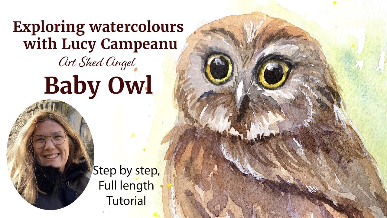 Baby Owl watercolour tutorial with Lucy