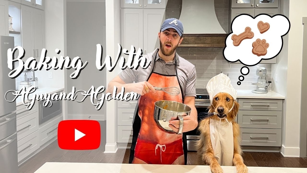 My Golden Retriever Teddys Favorite Treat! 4 Ingredient Homemade Dog Treats With Aguyandagolden!