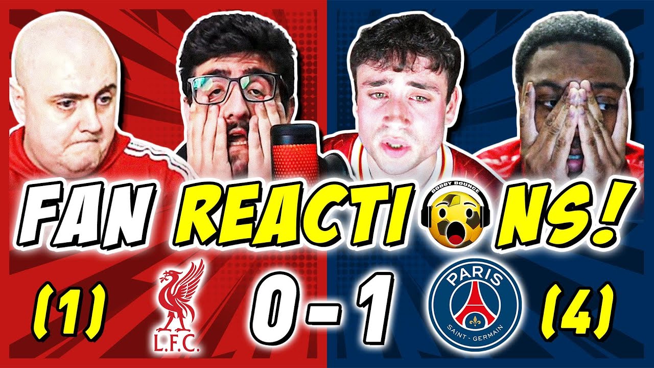 LIVERPOOL FANS IN TEARS😭 REACTION TO LIVERPOOL (1) 0-1 (4) PSG | CHAMPIONS LEAGUE FAN REACTIONS