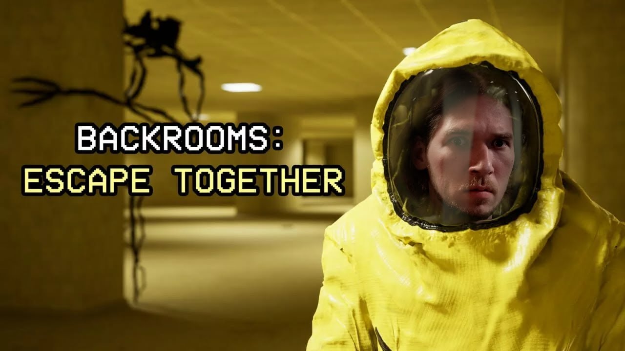 HORROR ! Gramy w Backrooms Escape Together - Trzeci pokój 🔴 LIVE