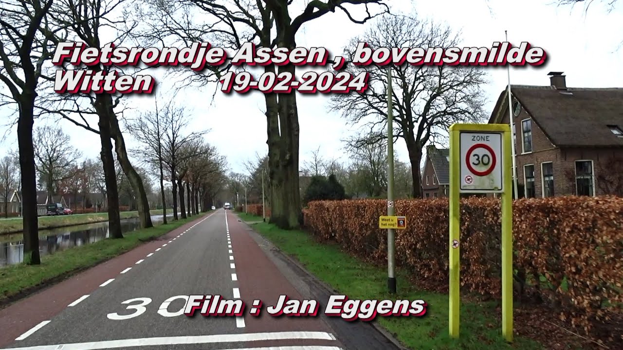 Fietsrondje Assen Bovensmilde Witten 19 02 2024