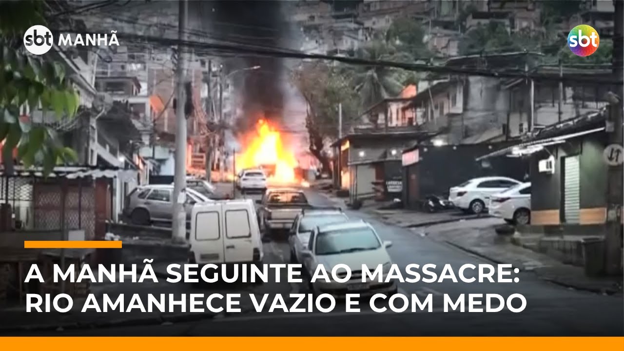 Rio amanhece com ruas vazias ap&oacute;s megaopera&ccedil;&atilde;o policial com 64 mortos | #SBTManha