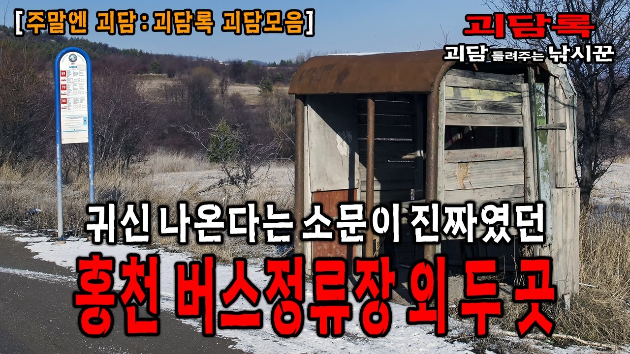 【주말엔 괴담】낮에도 귀신 나오는 홍천 버스 정류장 외 홍천 괴담 두 편│괴담록│귀신이야기 모음│괴담모음│무서운이야기 모음│무서운실화 모음