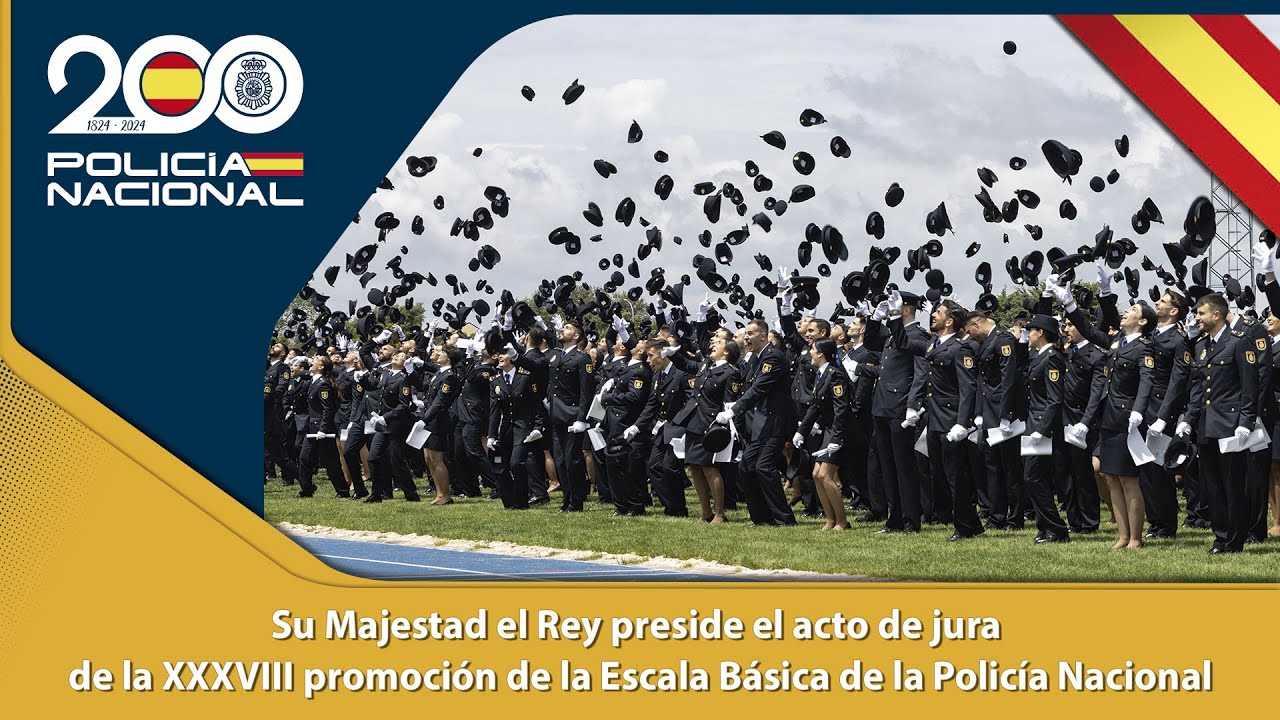 Su Majestad el Rey preside la jura de la 38 promoción de la Escala Básica de la Policía Nacional