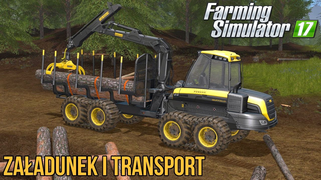 Załadunek i transport kł&oacute;d - Leśnictwo w Farming Simulator 17 | gameplay pl