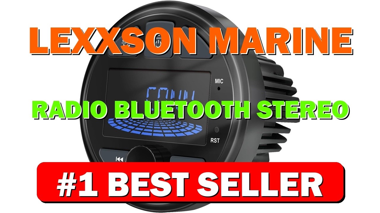 LEXXSON Marine Radio Bluetooth Stereo Audio Waterproof Boat Radio FM AM USB - B0G6D6414H
