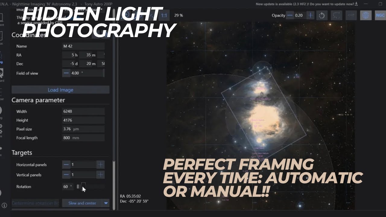 Unlock the Secret to Perfect Astro Image Framing with Nina Framing Assistant