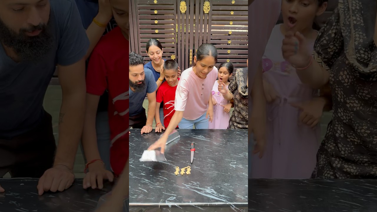 Knife Rotated For Surprise Gift Challenge,Do You Dare To Try It? #familygames #familychallenge