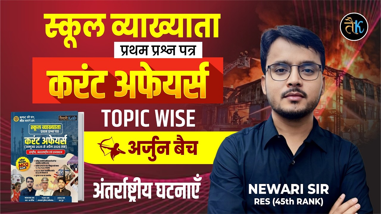 1st Grade Current Affairs 2026 | International Events 01 | 1st Grade GK 2026 | Newari Sir