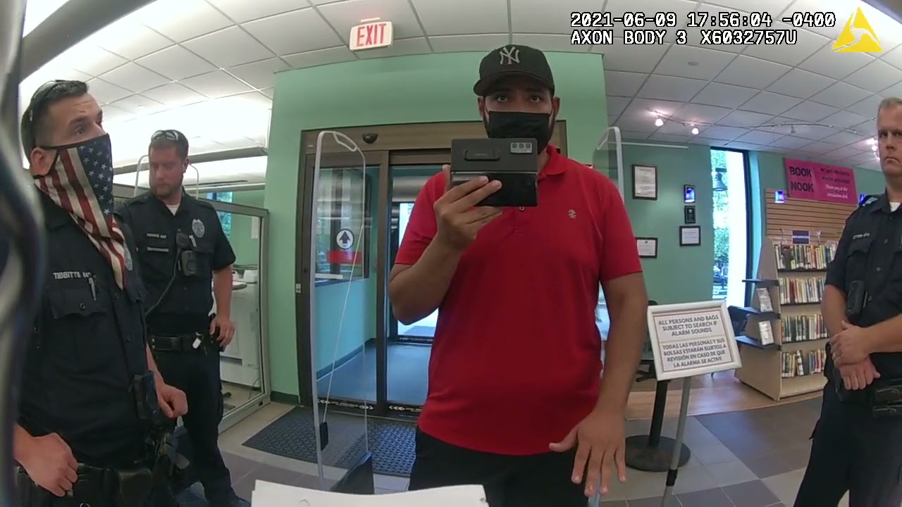 Danbury Police respond to the city's library for Youtuber complaint