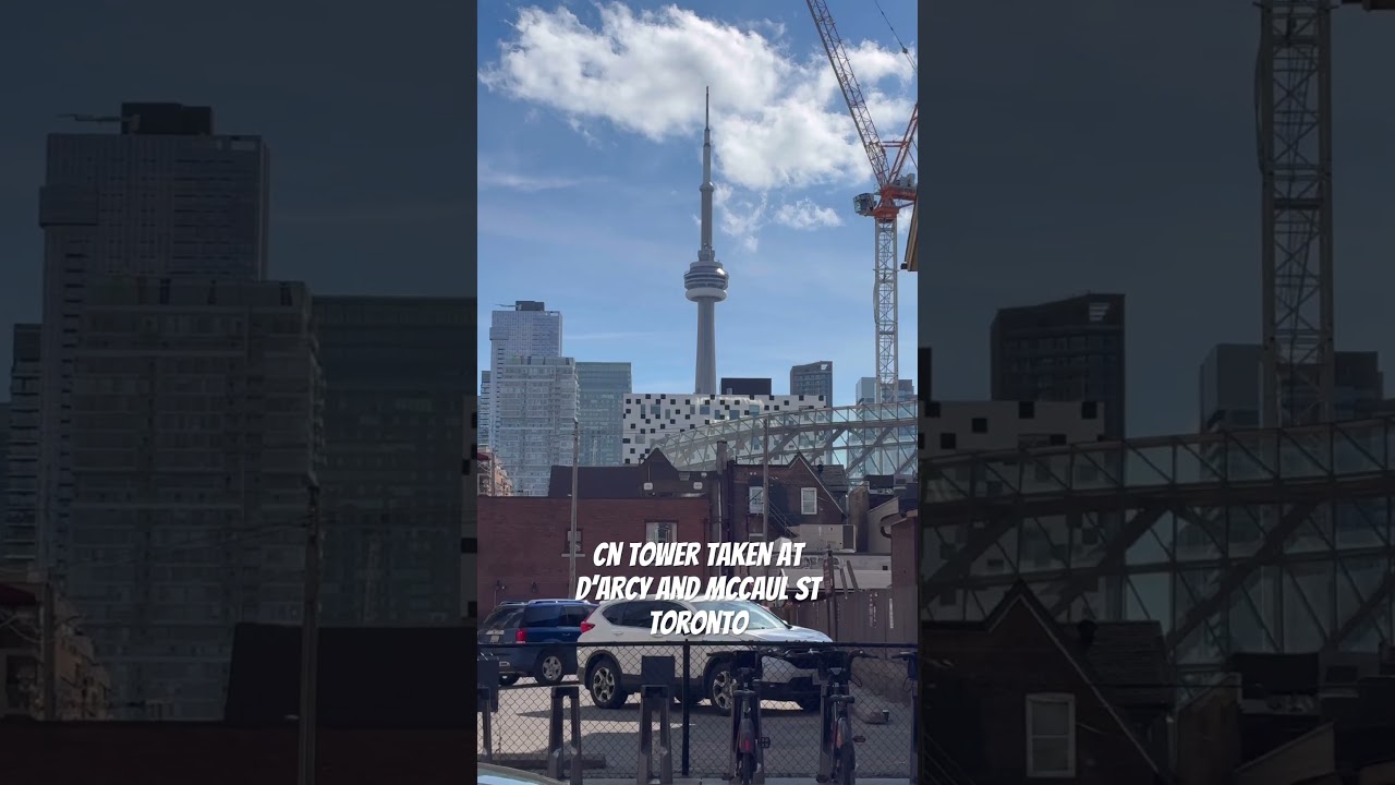 #cntower taken at D&rsquo;arcy and McCaul st #downtown #toronto #citynoise #torontobluejays