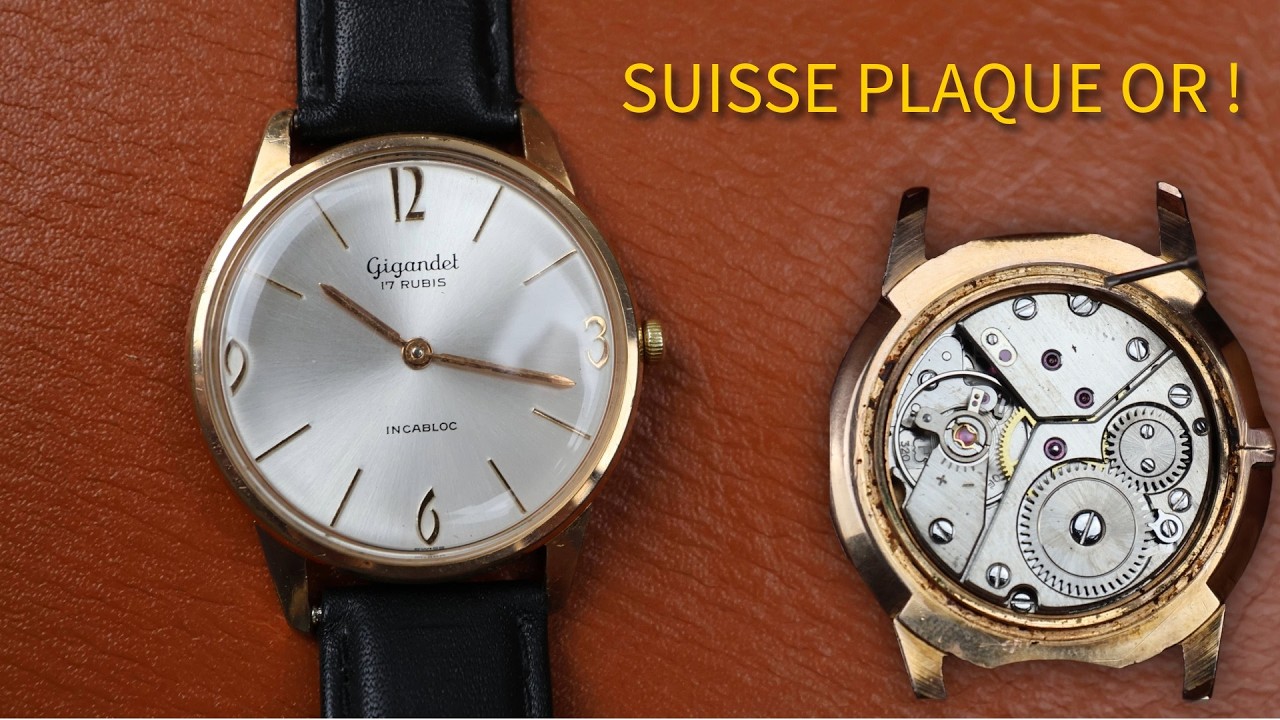 Restauration d'une montre SUISSE plaqué OR ! GIGANDET