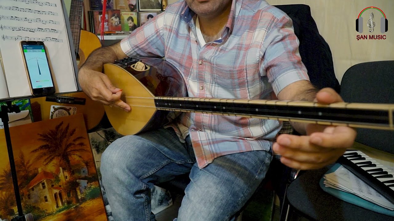 Kurs Music Tanbur xileka 40 درس عملي ضبط جميع العلامات الموسيقية على زند ألة  الطنبور مع شرح مفصل