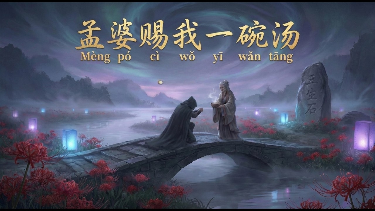 Học tiếng Trung qua bài hát ｜孟婆求你赐我忘情汤｜Mèng pó qiú nǐ cì wǒ wàng qíng tāng｜Chữ Hán + Pinyin
