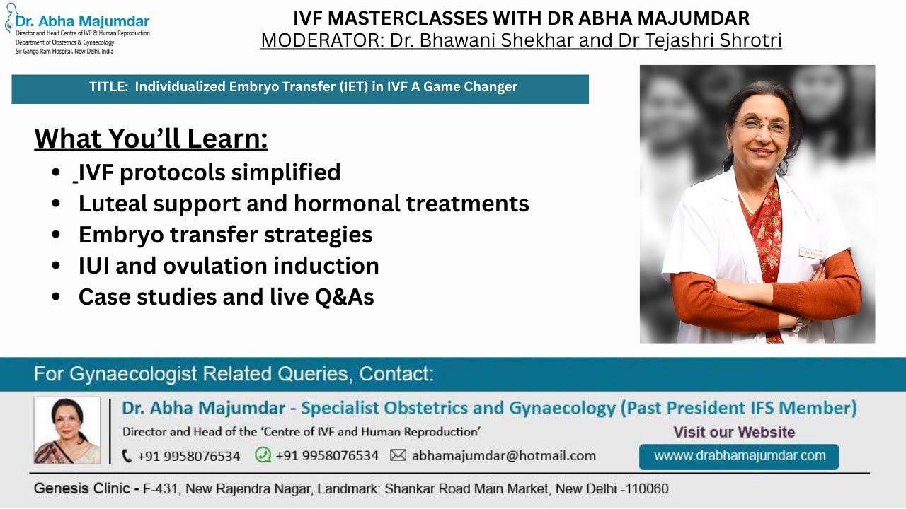 Individualized Embryo Transfer (iET) in IVF: A Game Changer | Dr. Abha Majumdar Explains