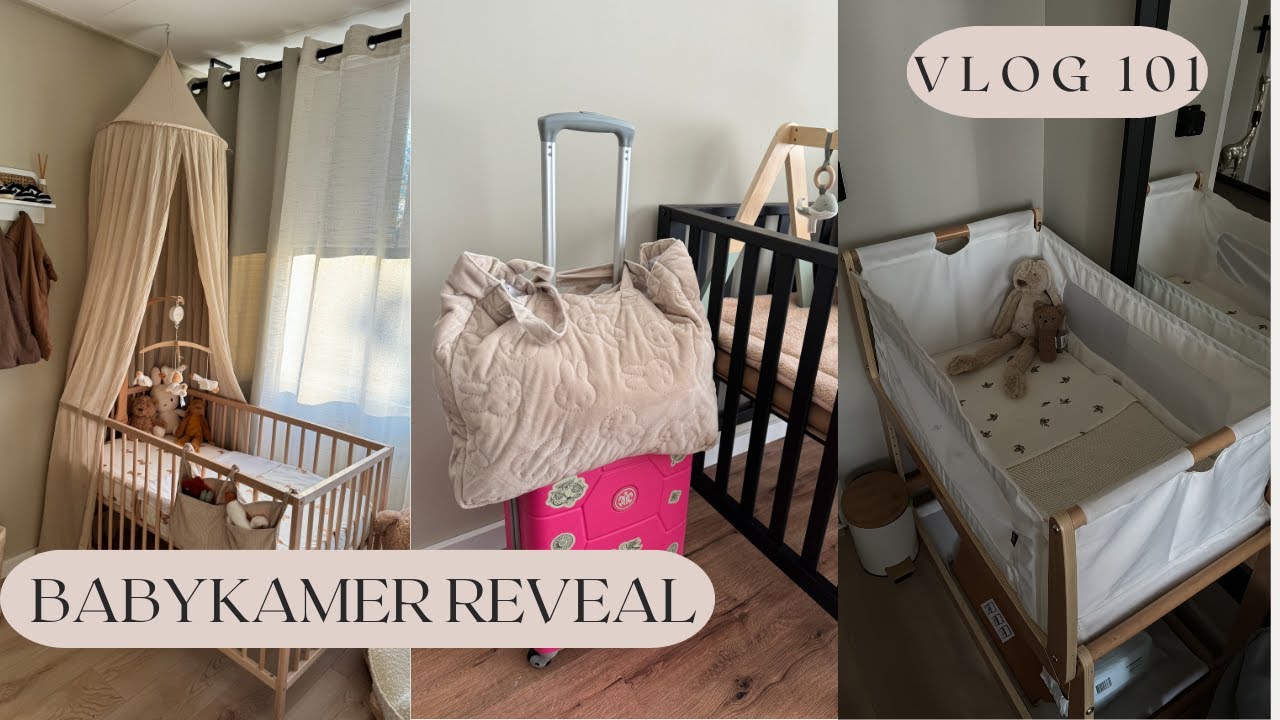 BABYKAMER REVEAL & WAT ZIT ER IN MIJN VLUCHTKOFFER? || #vlog101 #zwanger #zwangerschap