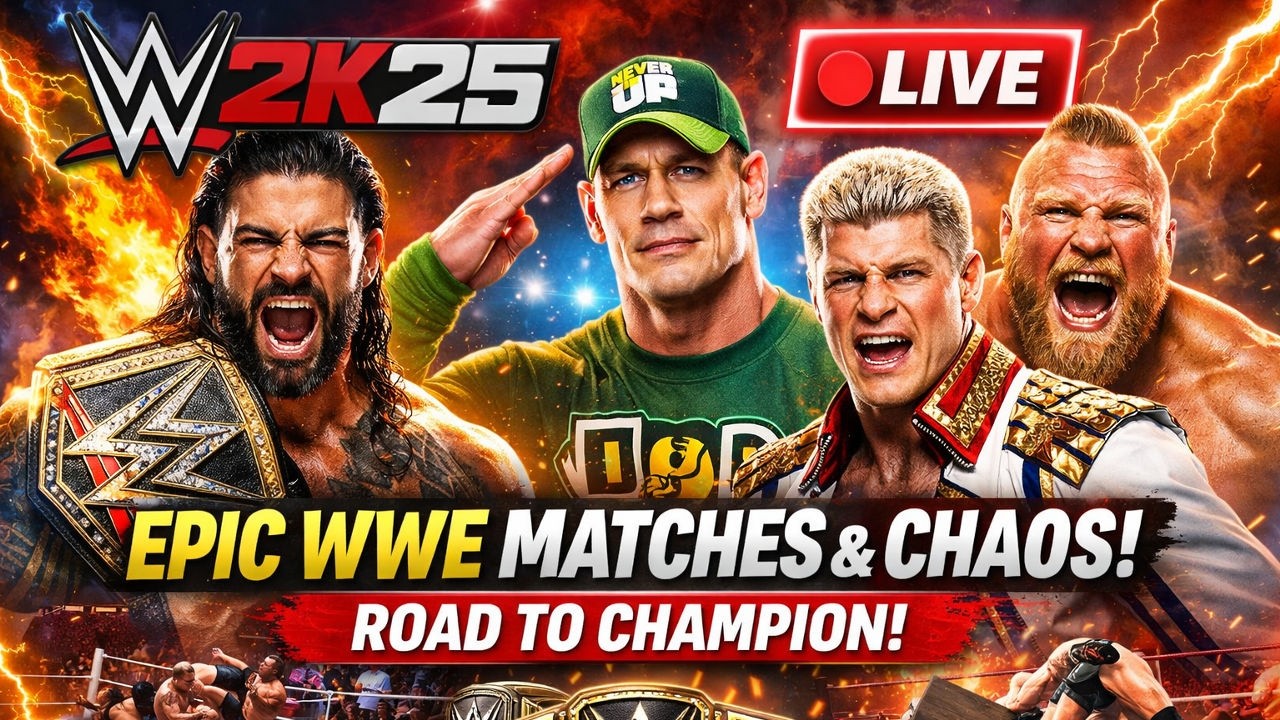 WWE 2K25 LIVE 🔴 Ultimate Wrestling Showdown | Non Stop Action