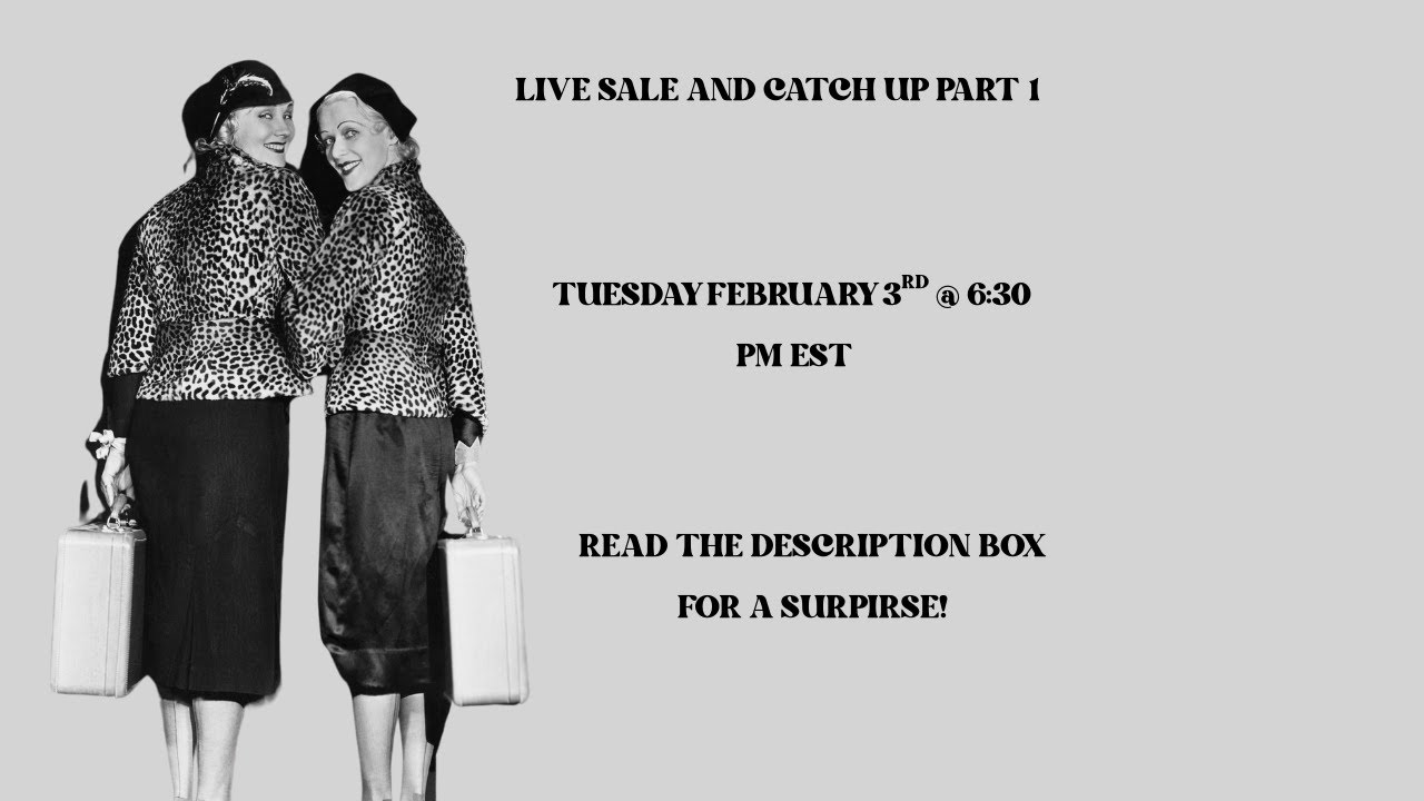 Live Sale and Catch up Part 1