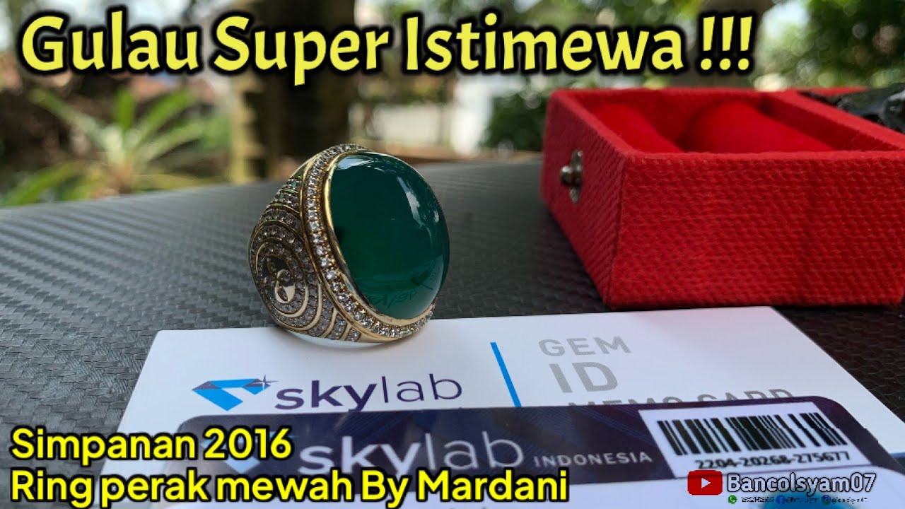 Batu Bacan Gulau Super Kristal Natural Simpanan 2016 Memo Sky Lab - Ring perak mewah By Mardani