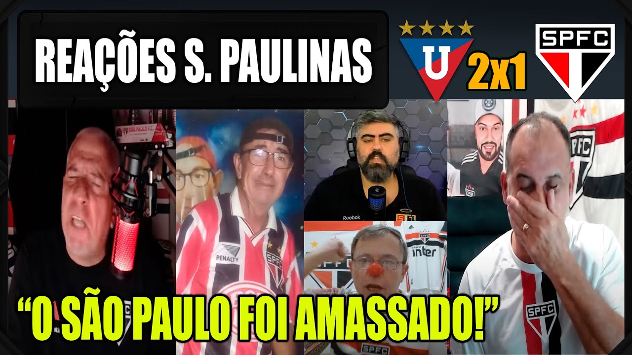 REAÇÕES DOS SÃO PAULINOS - LDU 2X1 SÃO PAULO - COPA SULAMERICANA