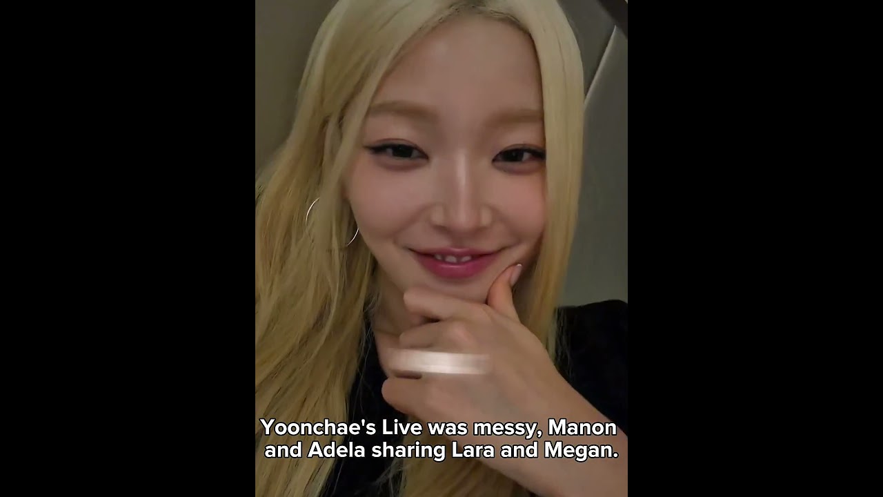 Manon and Adela shade Lara and Megan #katseye #yoonchae #weverselive #kpop