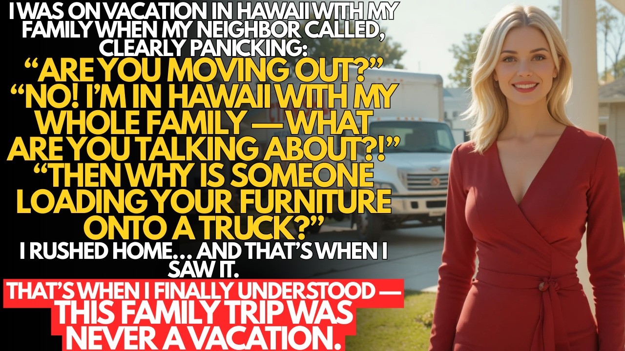 At our Hawaii family trip, my neighbor called: someone was emptying my house—and they knew my mom...