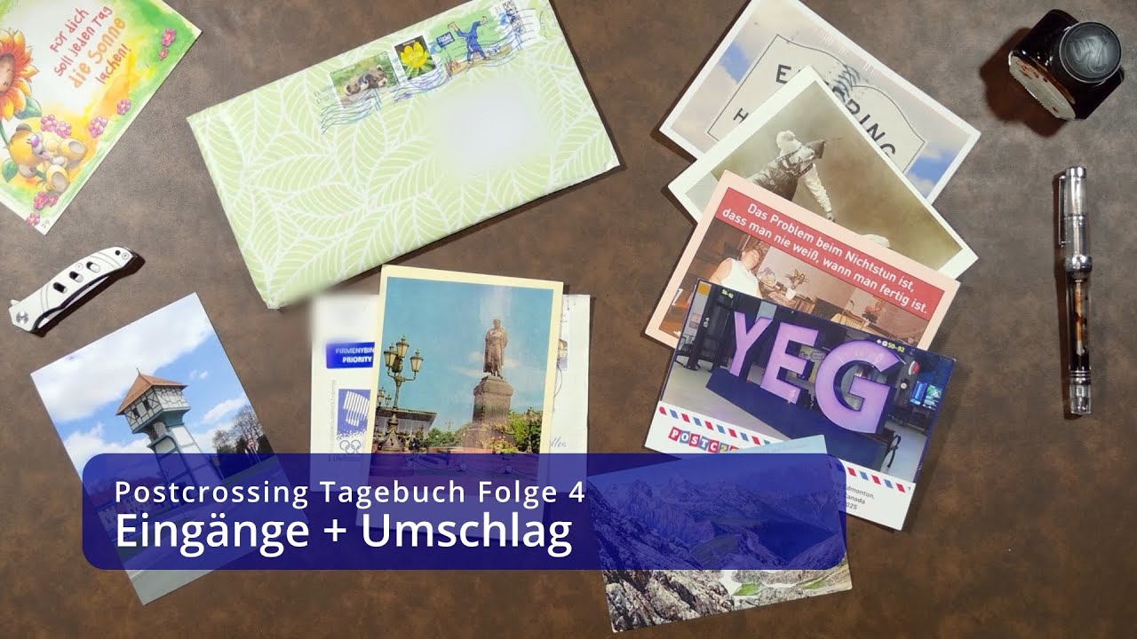News, erhaltene Karten und Überraschungsumschlag - PostCrossing Tagebuch Folge 4