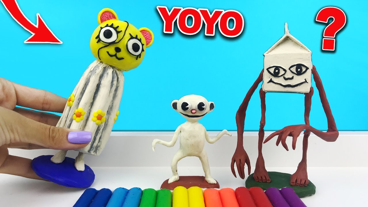WALKING MILK (Milkwalker), Yoyo (Cartoon Girl) Sculpting Trevor Henderson's Creations