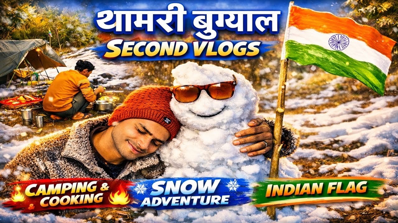 थामरी बुग्याल ❄️ Snow Adventure | Camping & Cooking Vlog 🇮🇳 Second Vlog | 