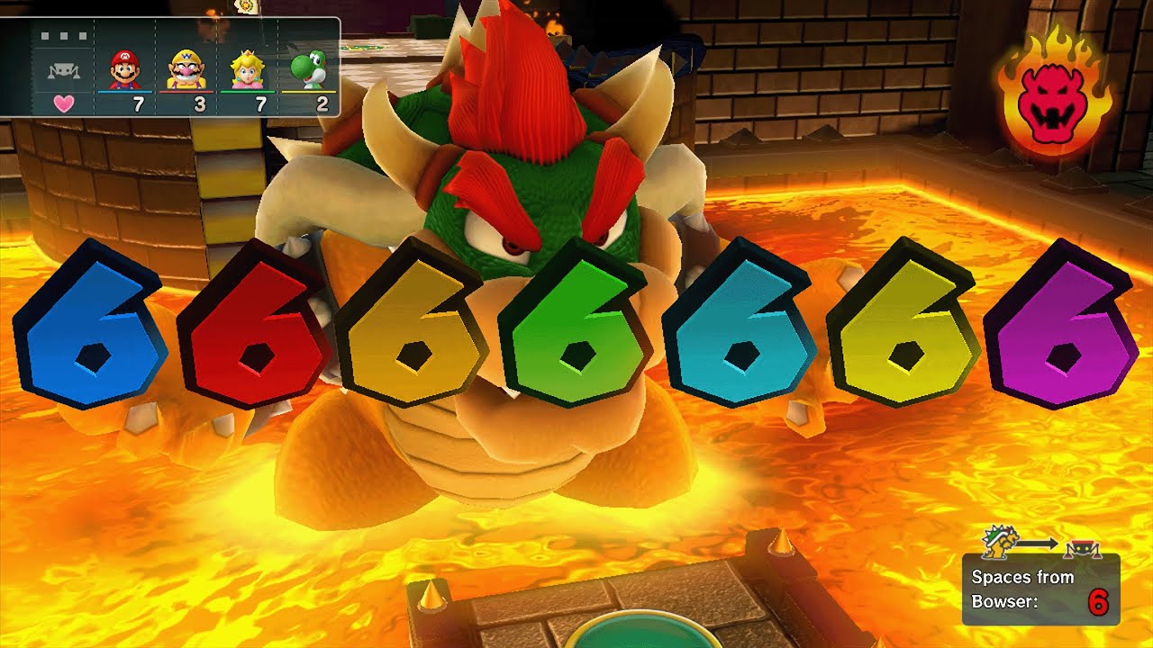 Mario Party 10 - Mario vs Wario vs Peach vs Yoshi vs Bowser - Chaos Castle
